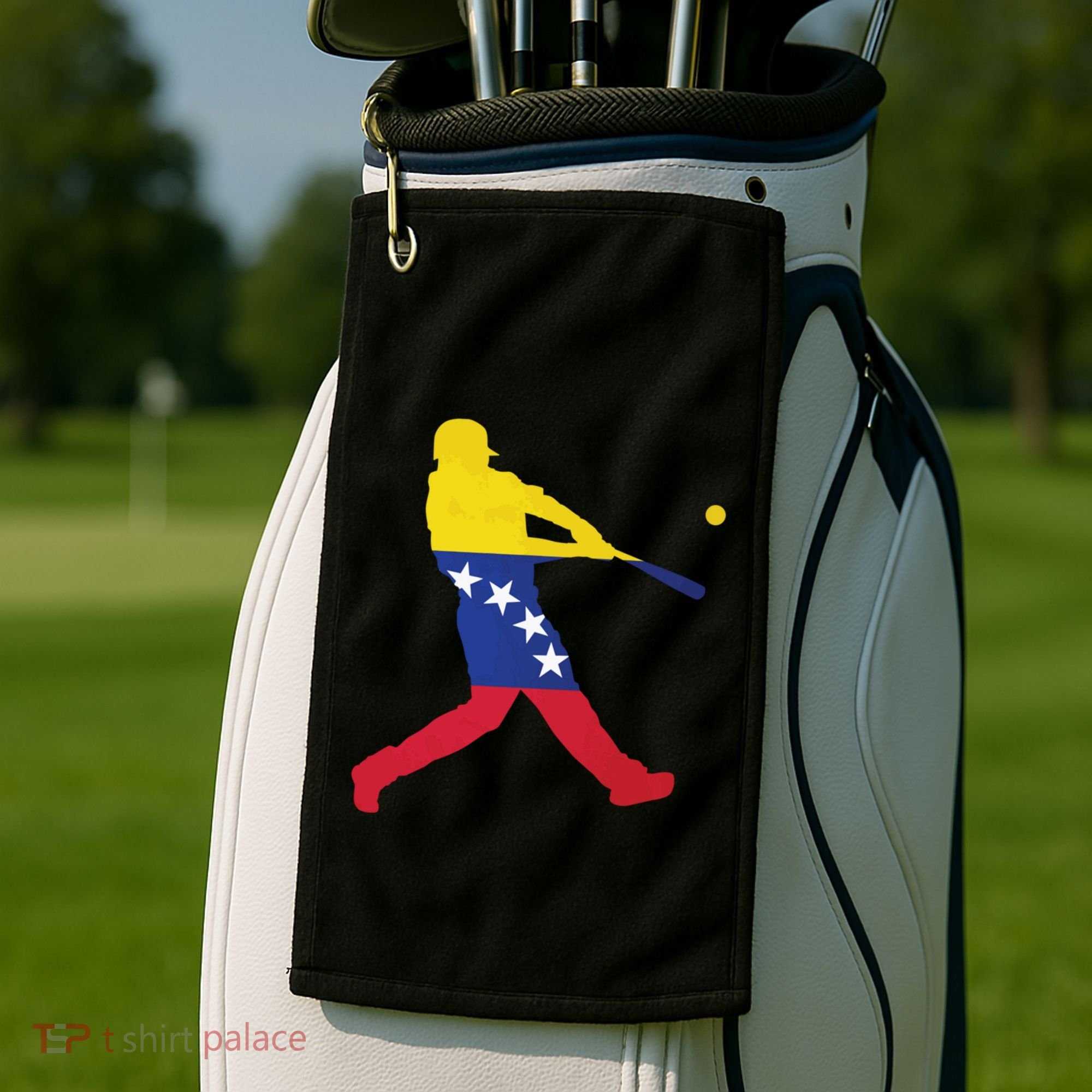 Venezuela Flag Baseball Player Meaningful Gift Golf Towel