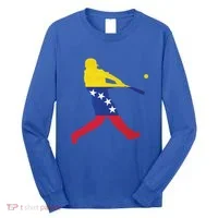 Venezuela Flag Baseball Player Meaningful Gift Long Sleeve Shirt thumb 0