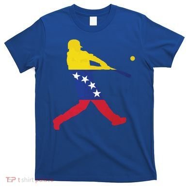 Venezuela Flag Baseball Player Meaningful Gift T-Shirt