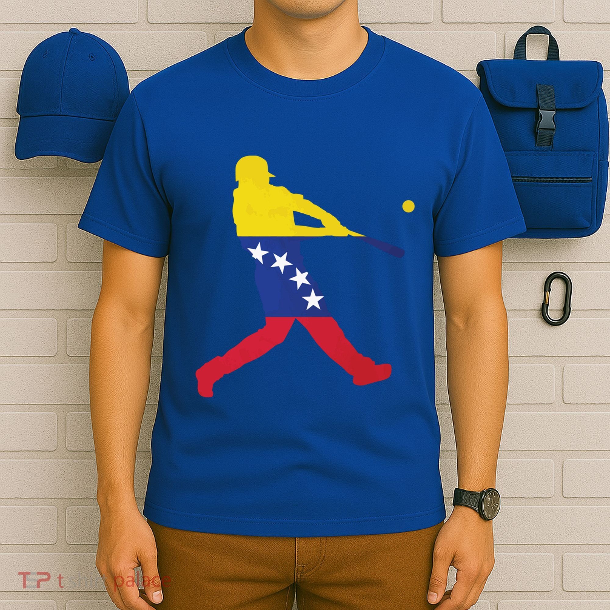 Venezuela Flag Baseball Player Meaningful Gift T-Shirt