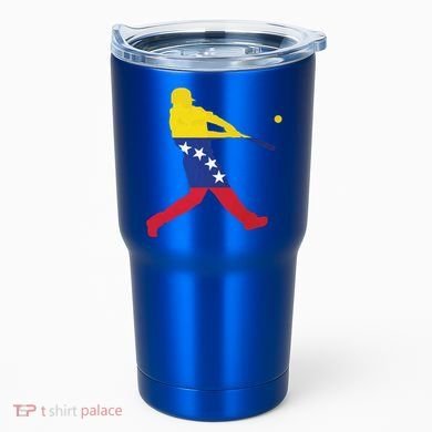 Venezuela Flag Baseball Player Meaningful Gift Tumbler