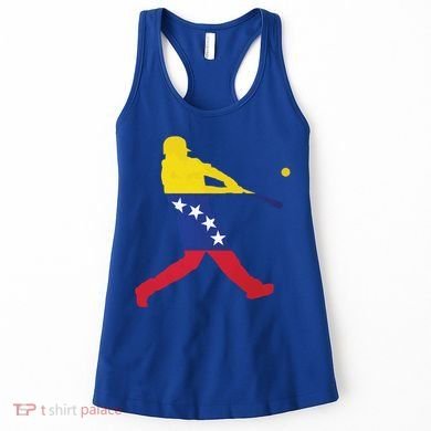 Venezuela Flag Baseball Player Meaningful Gift Women's Tank Top