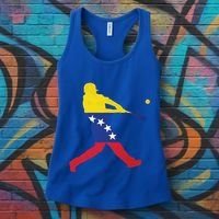 Venezuela Flag Baseball Player Meaningful Gift Women's Tank Top thumb 3