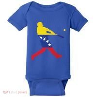 Venezuela Flag Baseball Player Meaningful Gift Baby Bodysuit thumb 0
