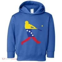 Venezuela Flag Baseball Player Meaningful Gift Toddler Hoodie thumb 0