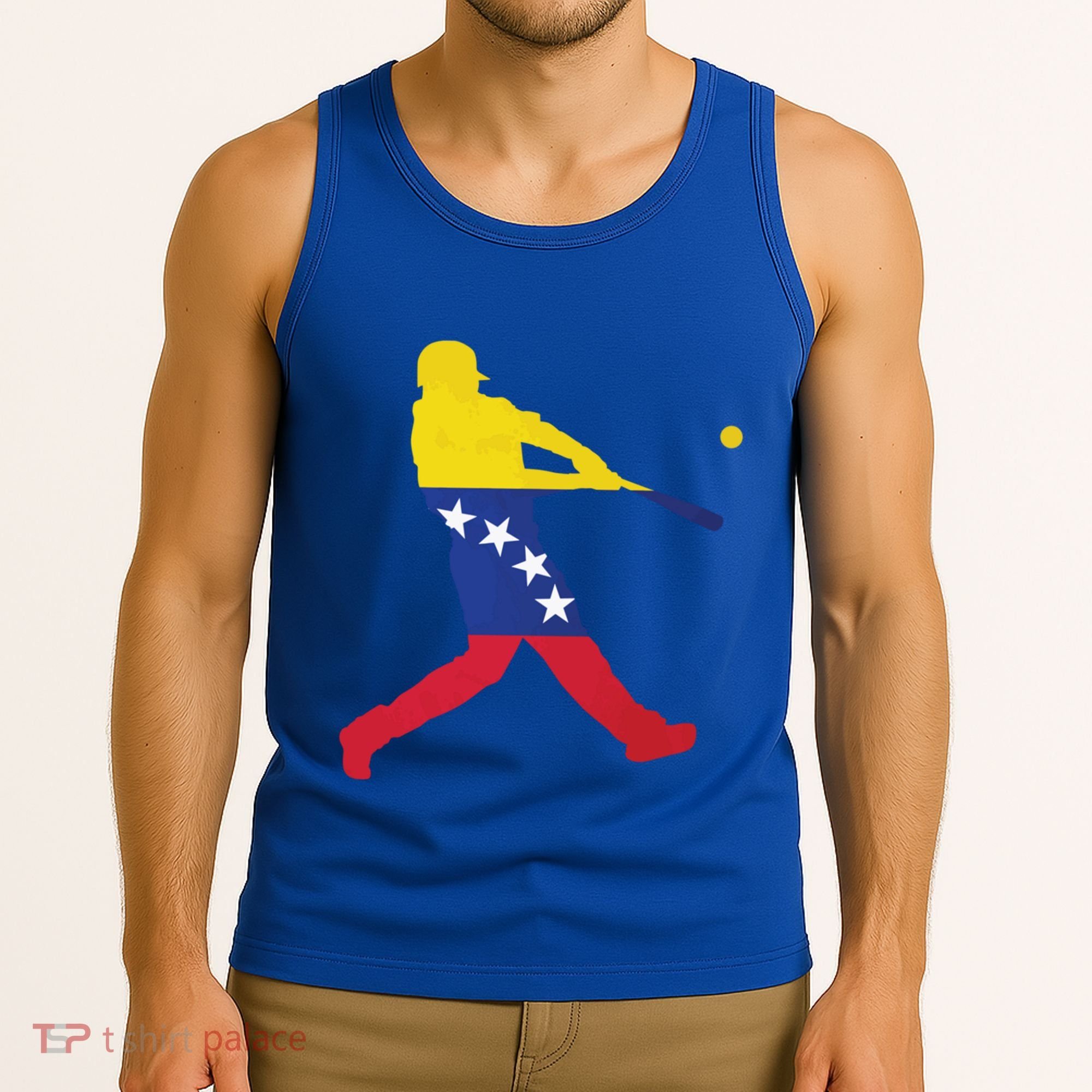 Venezuela Flag Baseball Player Meaningful Gift Tank Top