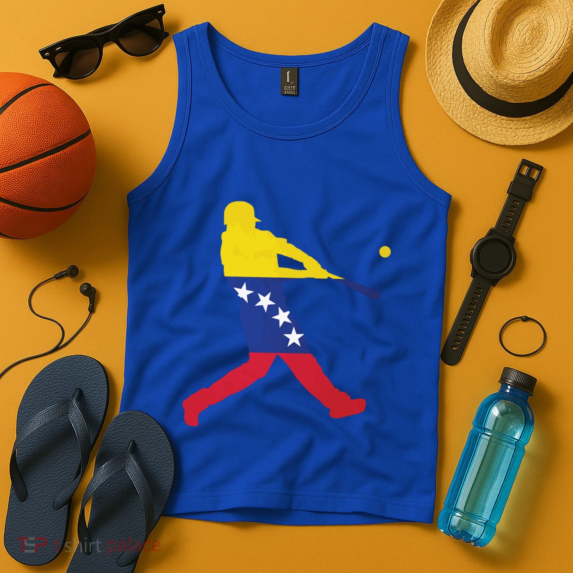 Venezuela Flag Baseball Player Meaningful Gift Tank Top