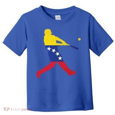 Venezuela Flag Baseball Player Meaningful Gift Toddler T-Shirt