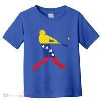 Venezuela Flag Baseball Player Meaningful Gift Toddler T-Shirt thumb 0