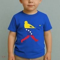 Venezuela Flag Baseball Player Meaningful Gift Toddler T-Shirt thumb 2