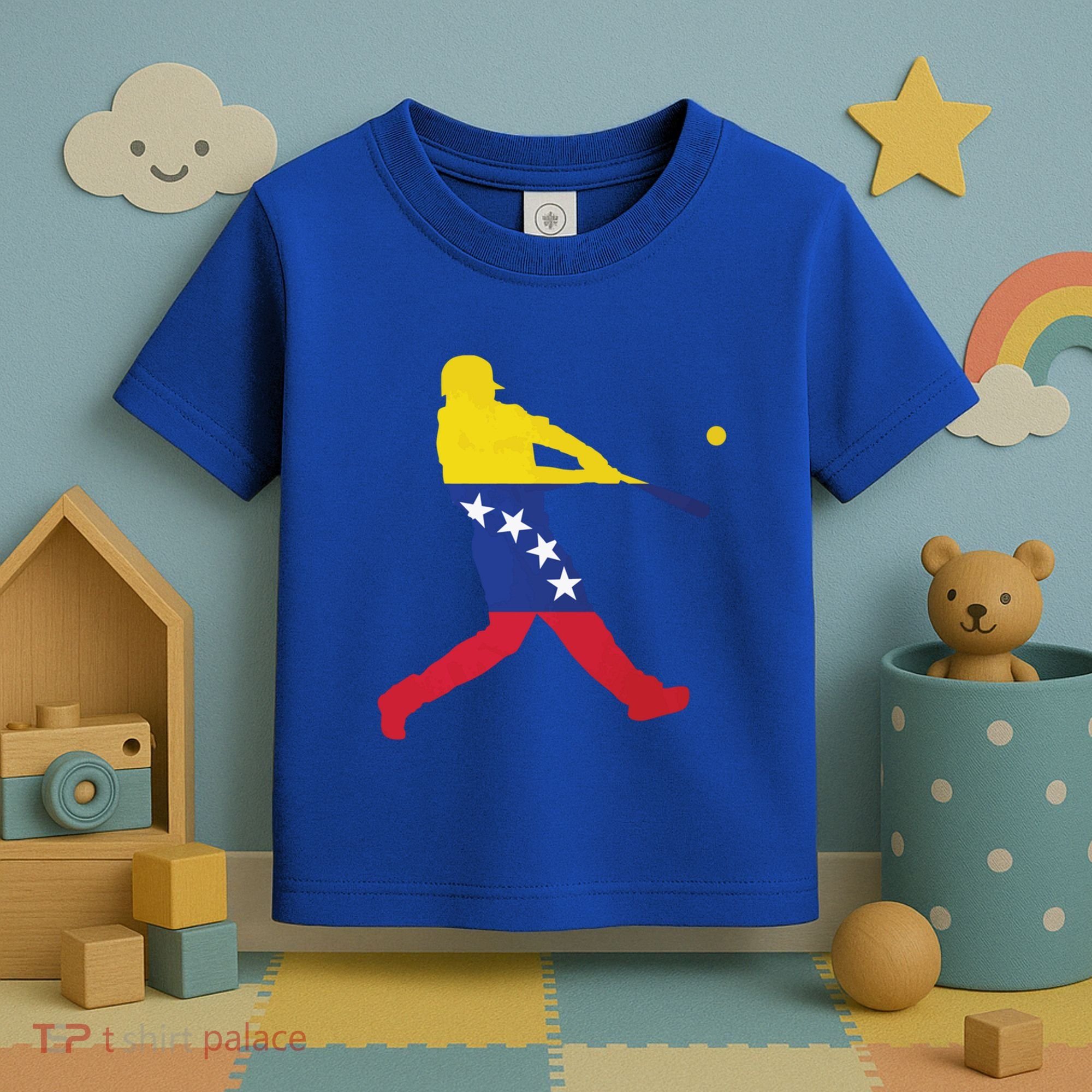 Venezuela Flag Baseball Player Meaningful Gift Toddler T-Shirt