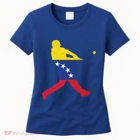 Venezuela Flag Baseball Player Meaningful Gift Women's T-Shirt thumb 0