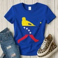 Venezuela Flag Baseball Player Meaningful Gift Women's T-Shirt thumb 3