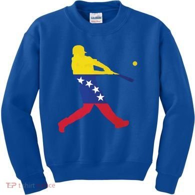 Venezuela Flag Baseball Player Meaningful Gift Kids Sweatshirt
