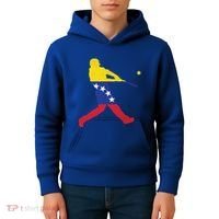 Venezuela Flag Baseball Player Meaningful Gift Kids Hoodie thumb 4