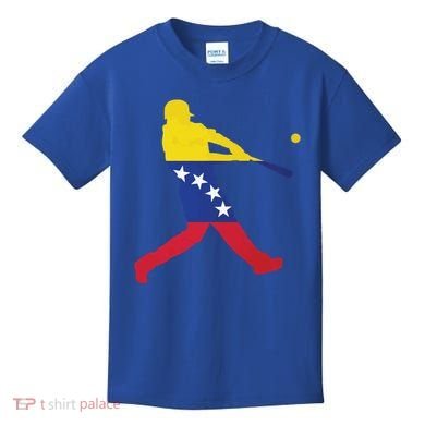 Venezuela Flag Baseball Player Meaningful Gift Kids T-Shirt