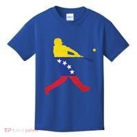 Venezuela Flag Baseball Player Meaningful Gift Kids T-Shirt thumb 0