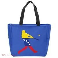 Venezuela Flag Baseball Player Meaningful Gift Tote Bag thumb 0