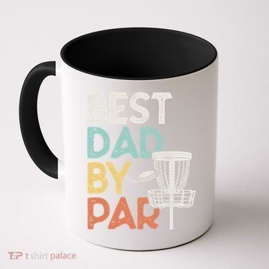 Vintage Funny Best Dad By Par Disk Golf Dad Funny Gift Coffee Mug