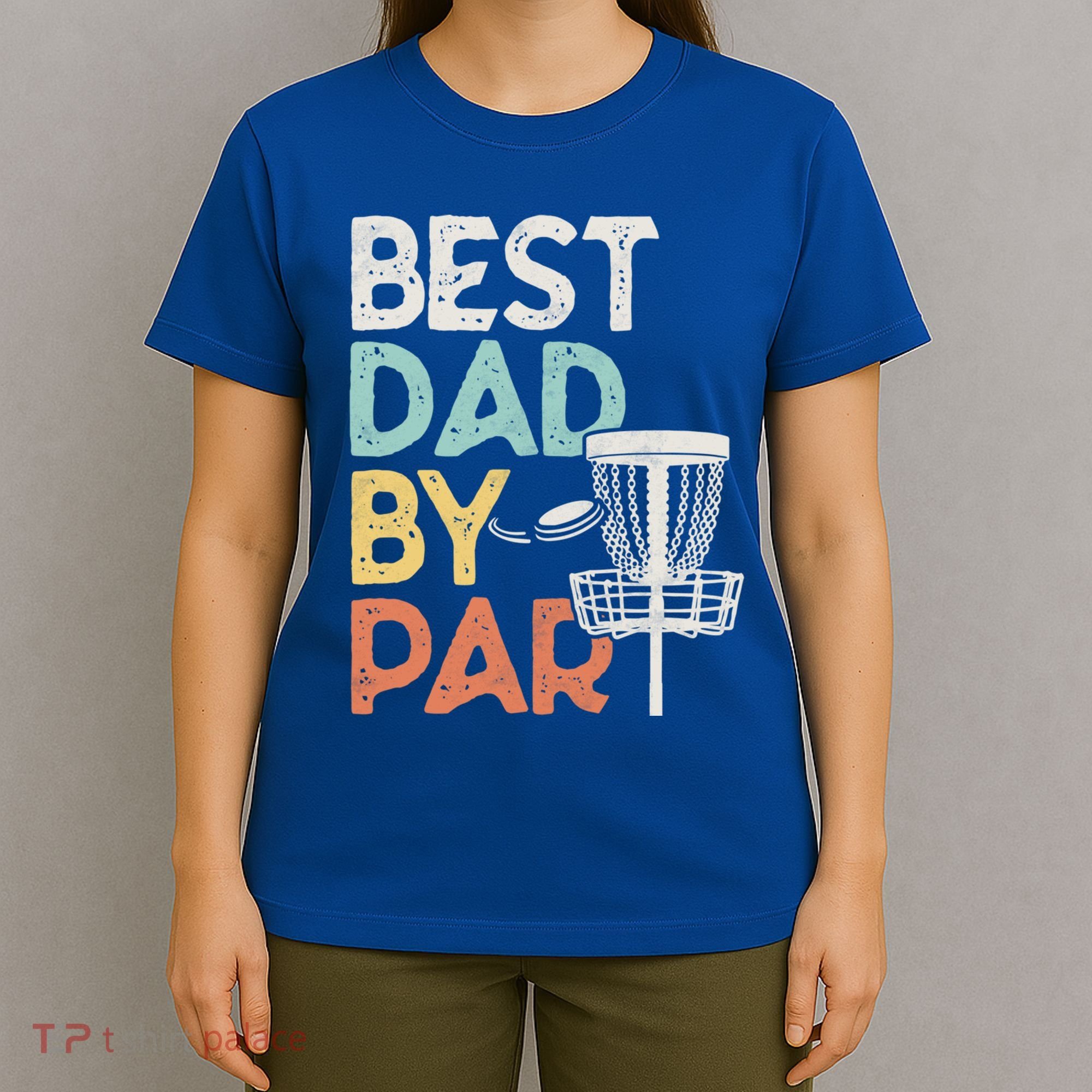 Vintage Funny Best Dad By Par Disk Golf Dad Funny Gift T-Shirt