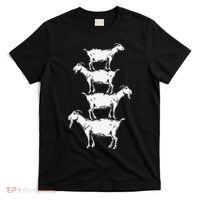 Vintage Four Buck Goats Over Each Other Farmer Goat Lovers T-Shirt thumb 0