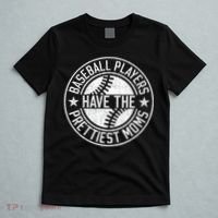 Vintage Funny Baseball Players Have The Prettiest Moms T-Shirt thumb 5
