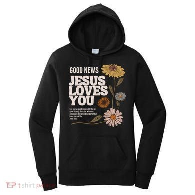 Vintage Faith Based John 3 16 Women's Hoodie