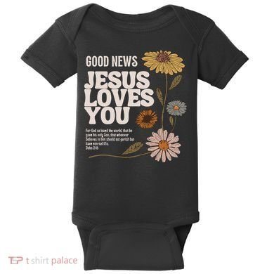 Vintage Faith Based John 3 16 Baby Bodysuit