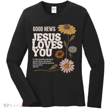 Vintage Faith Based John 3 16 Women's Long Sleeve Shirt