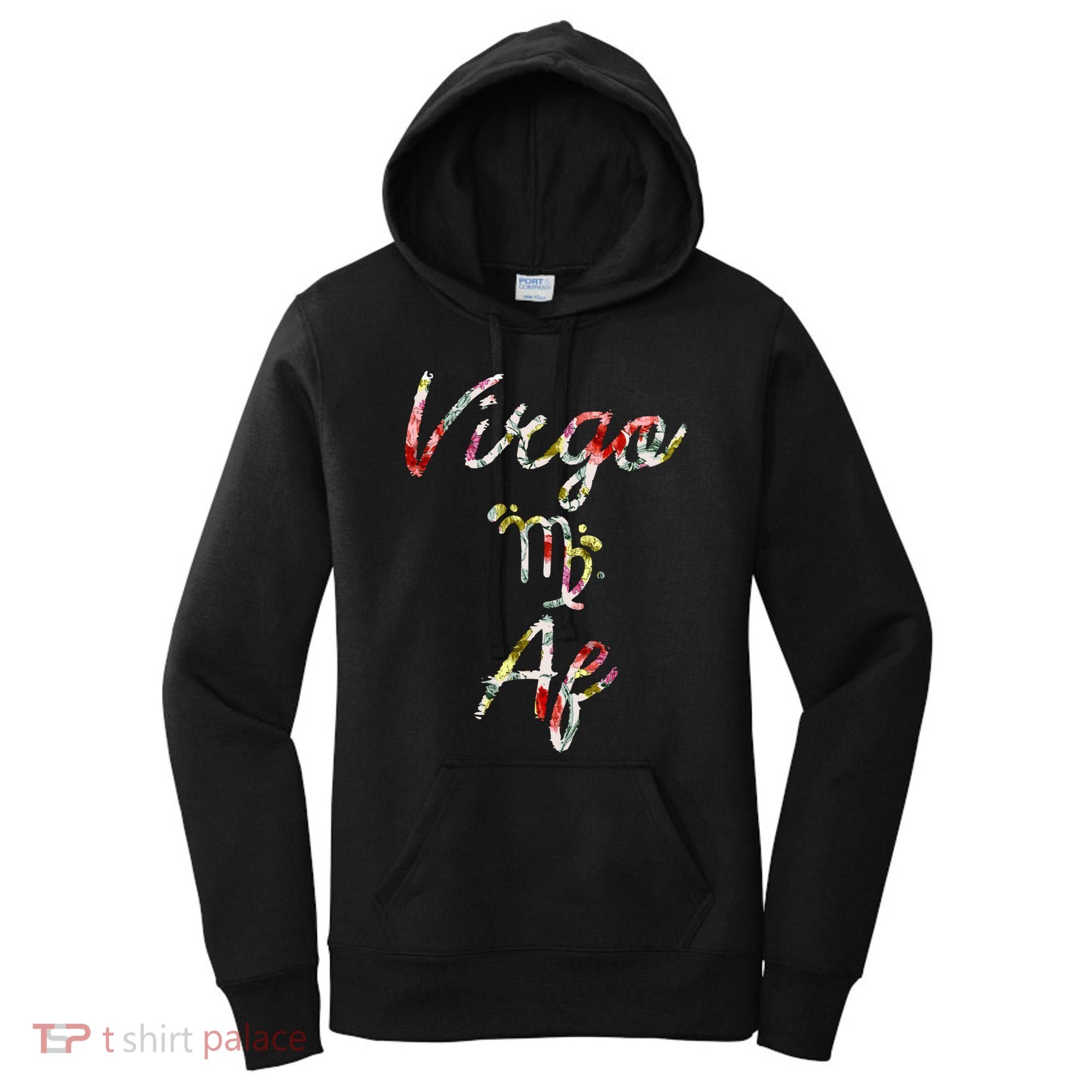 Virgo Floral Born In August September Birthday Gift Virgo Gift Women's Hoodie