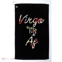 Virgo Floral Born In August September Birthday Gift Virgo Gift Golf Towel thumb 0