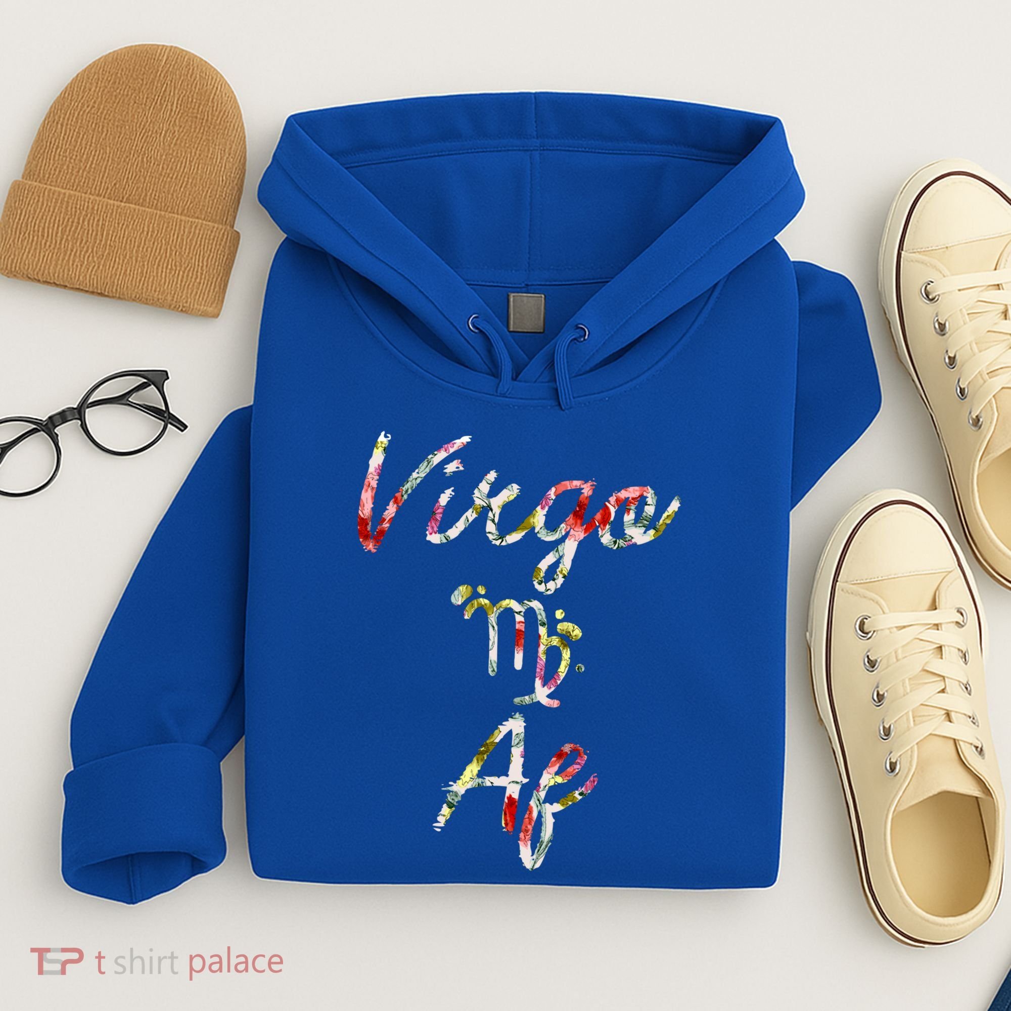 Virgo Floral Born In August September Birthday Gift Virgo Gift Hoodie