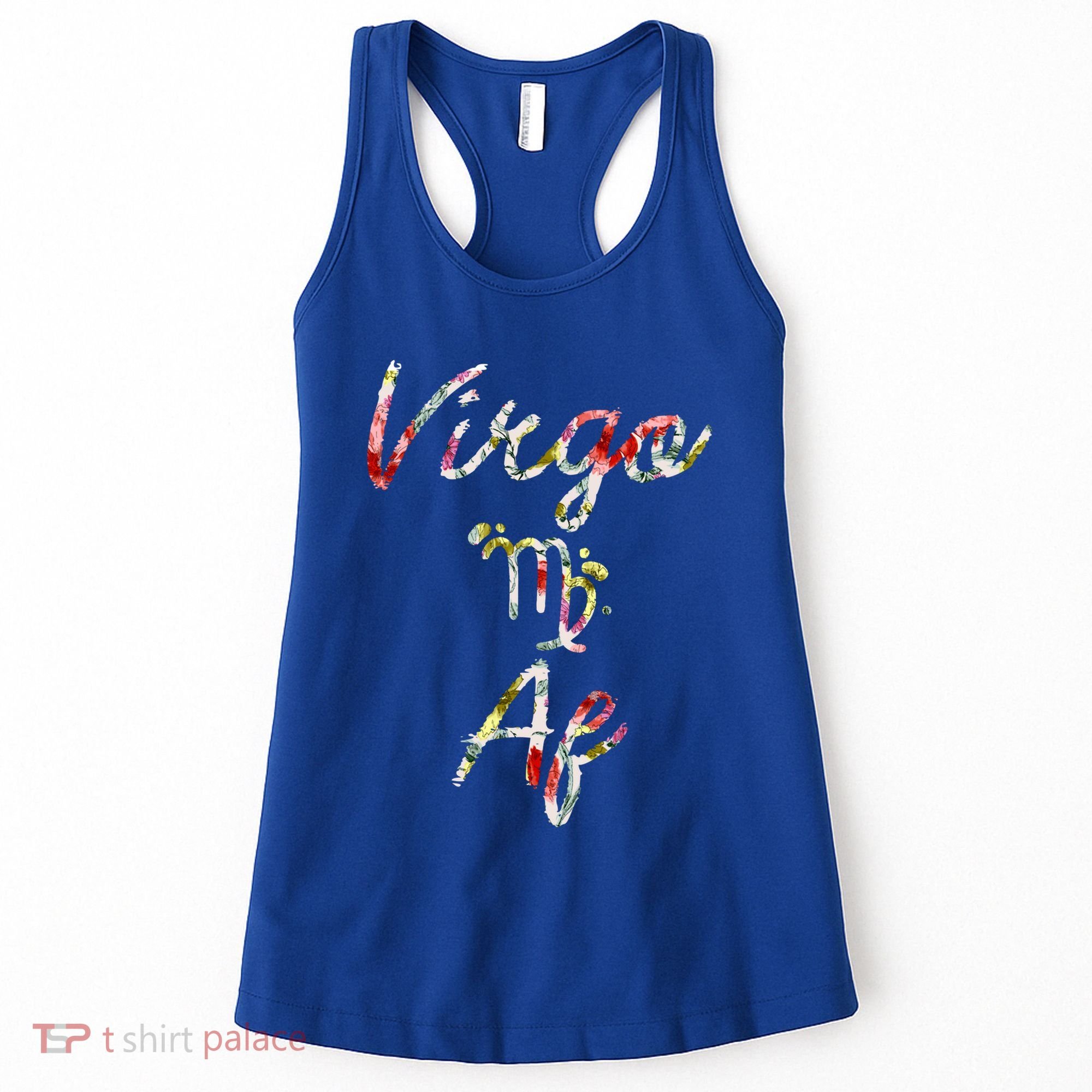 Virgo Floral Born In August September Birthday Gift Virgo Gift Women's Tank Top