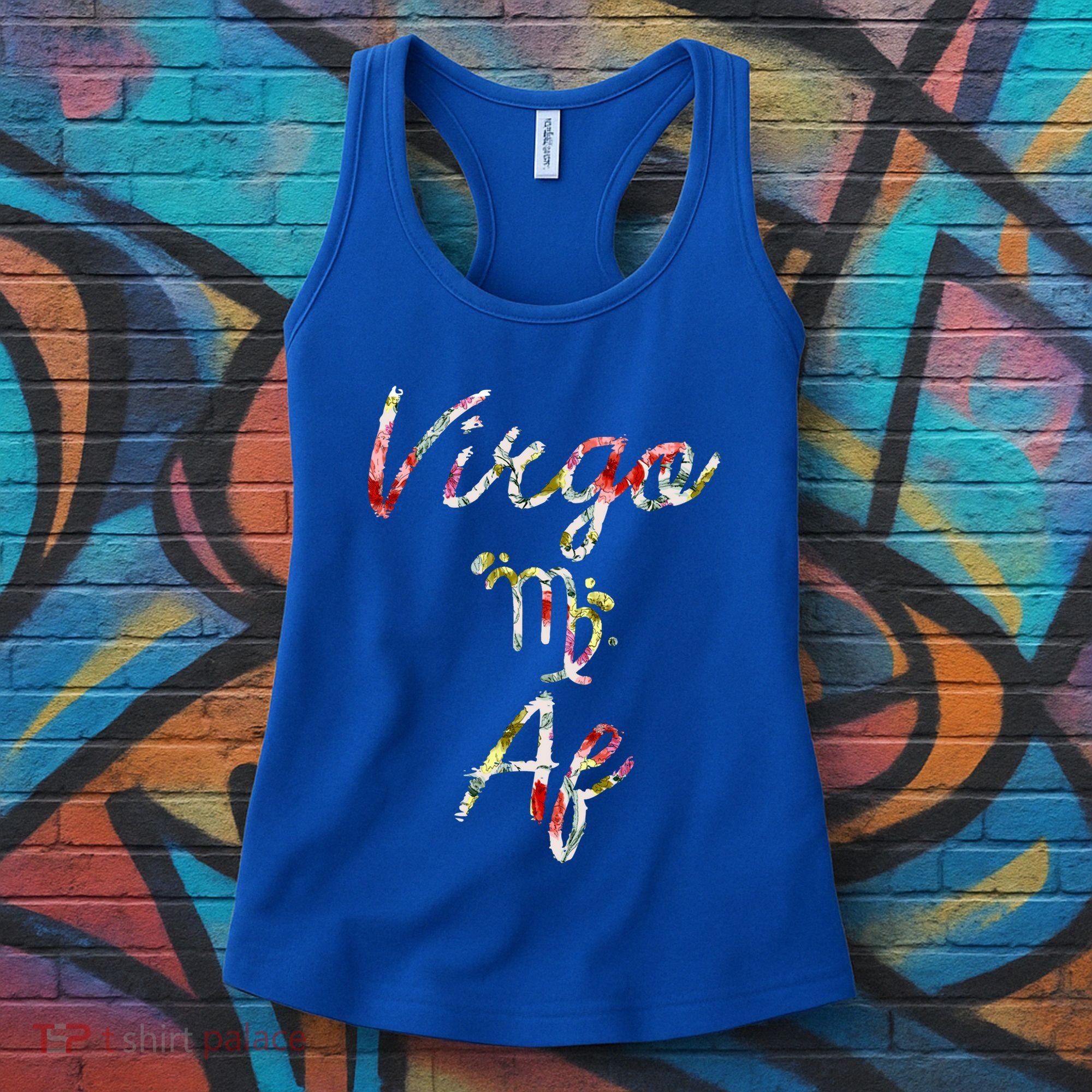Virgo Floral Born In August September Birthday Gift Virgo Gift Women's Tank Top
