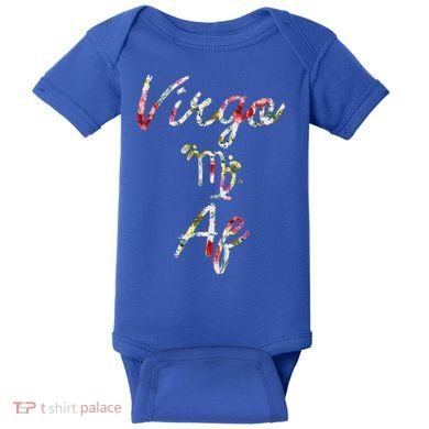 Virgo Floral Born In August September Birthday Gift Virgo Gift Baby Bodysuit