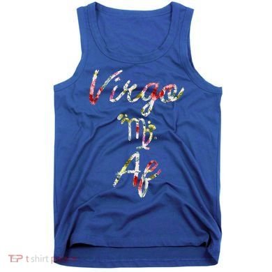 Virgo Floral Born In August September Birthday Gift Virgo Gift Tank Top