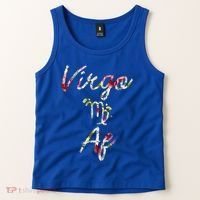 Virgo Floral Born In August September Birthday Gift Virgo Gift Tank Top thumb 2