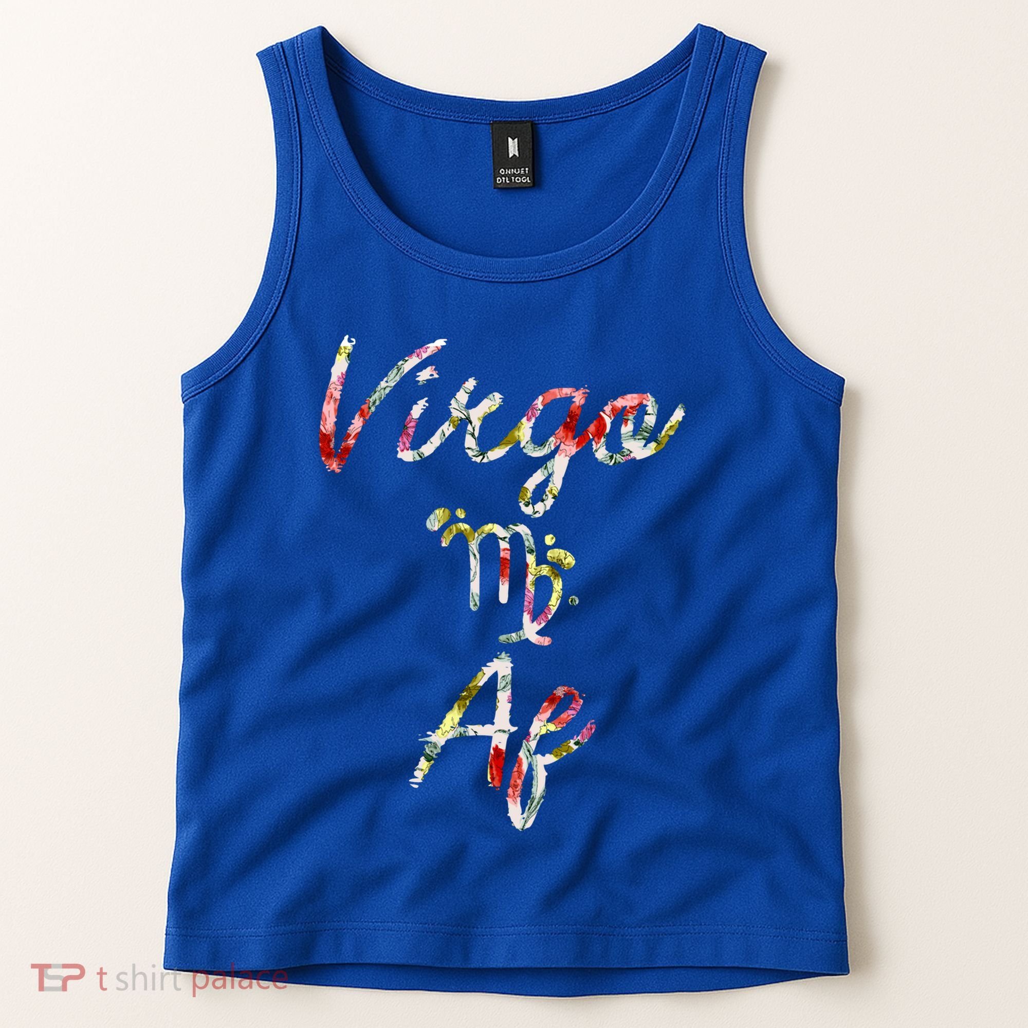 Virgo Floral Born In August September Birthday Gift Virgo Gift Tank Top