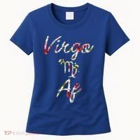 Virgo Floral Born In August September Birthday Gift Virgo Gift Women's T-Shirt thumb 0