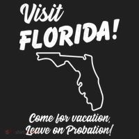 Visit Florida Come For Vacation Leave On Probation Women's Sweatshirt thumb 2