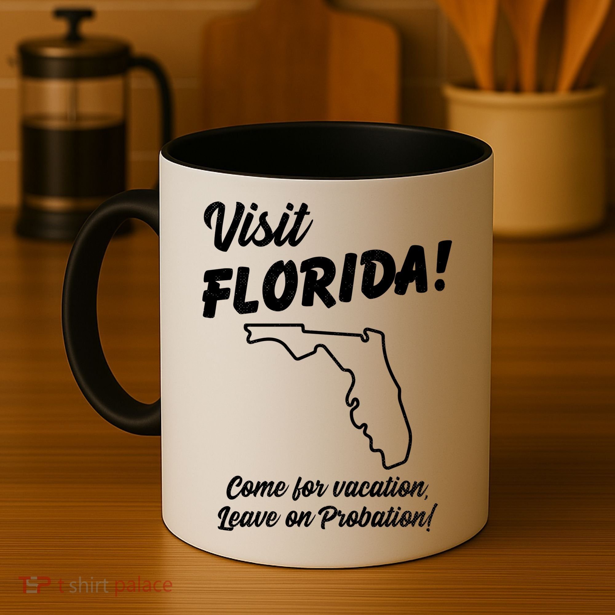 Visit Florida Come For Vacation Leave On Probation Coffee Mug