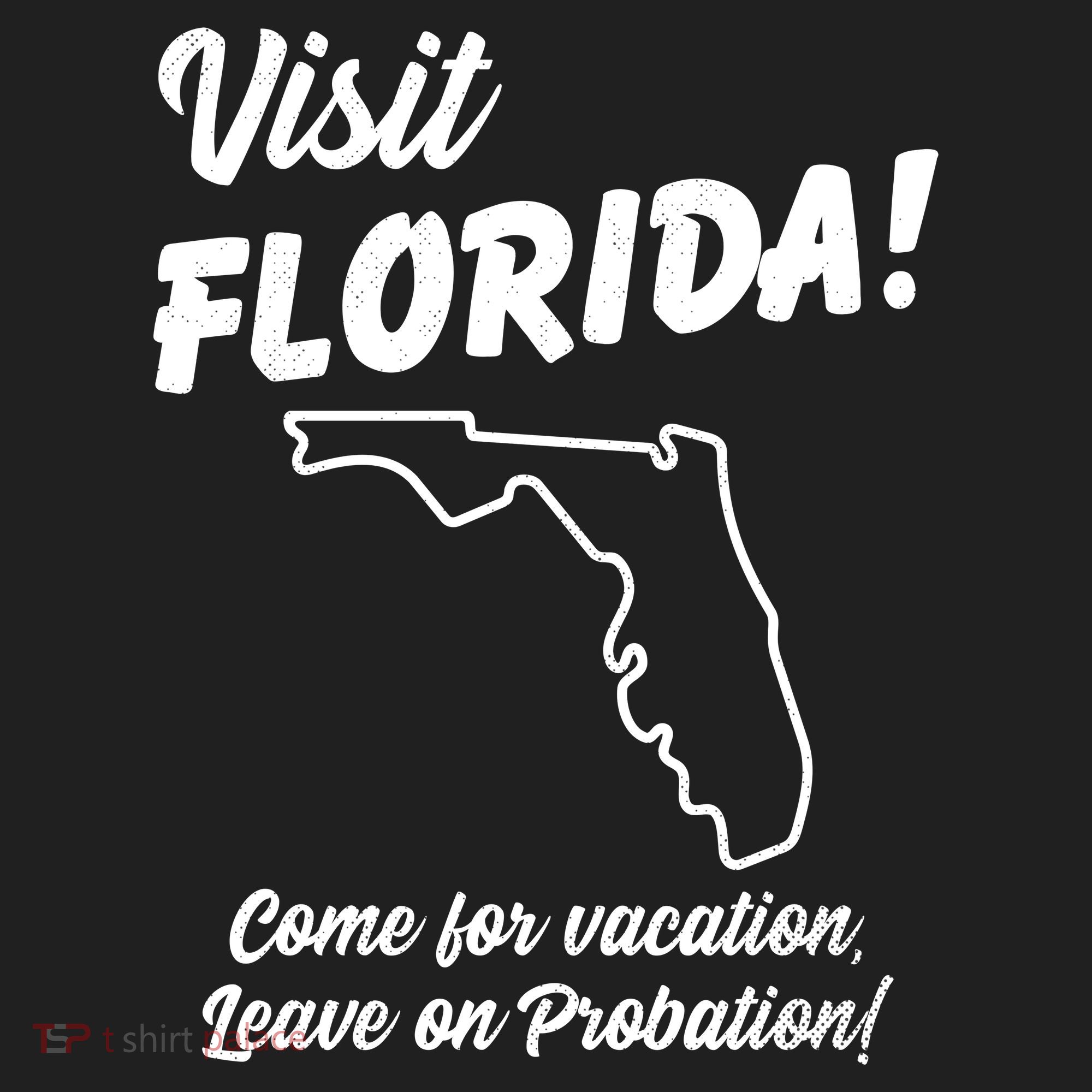 Visit Florida Come For Vacation Leave On Probation Golf Towel