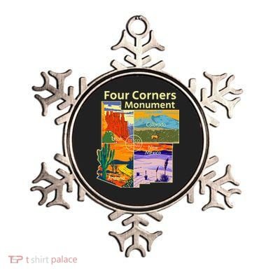 Vintage Four Corners Monument With Us National Parks Outdoor Ornament