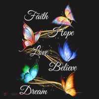 Vintage Faith Cross Hope Love Sunflower Butterfly Christian T-Shirt thumb 7