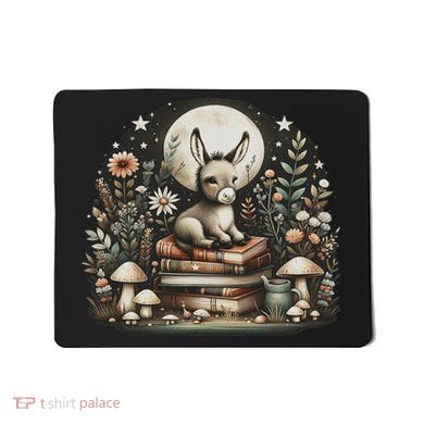 Vintage Floral Cottagecore Donkey Lover Mousepad