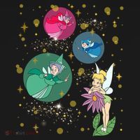 Vintage Fairies Characters Group Flora Fauna Merryweather T-Shirt thumb 7