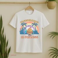 Vintage Funny Cheeseburger In Paradise Summer Vacation Vibe T-Shirt thumb 2