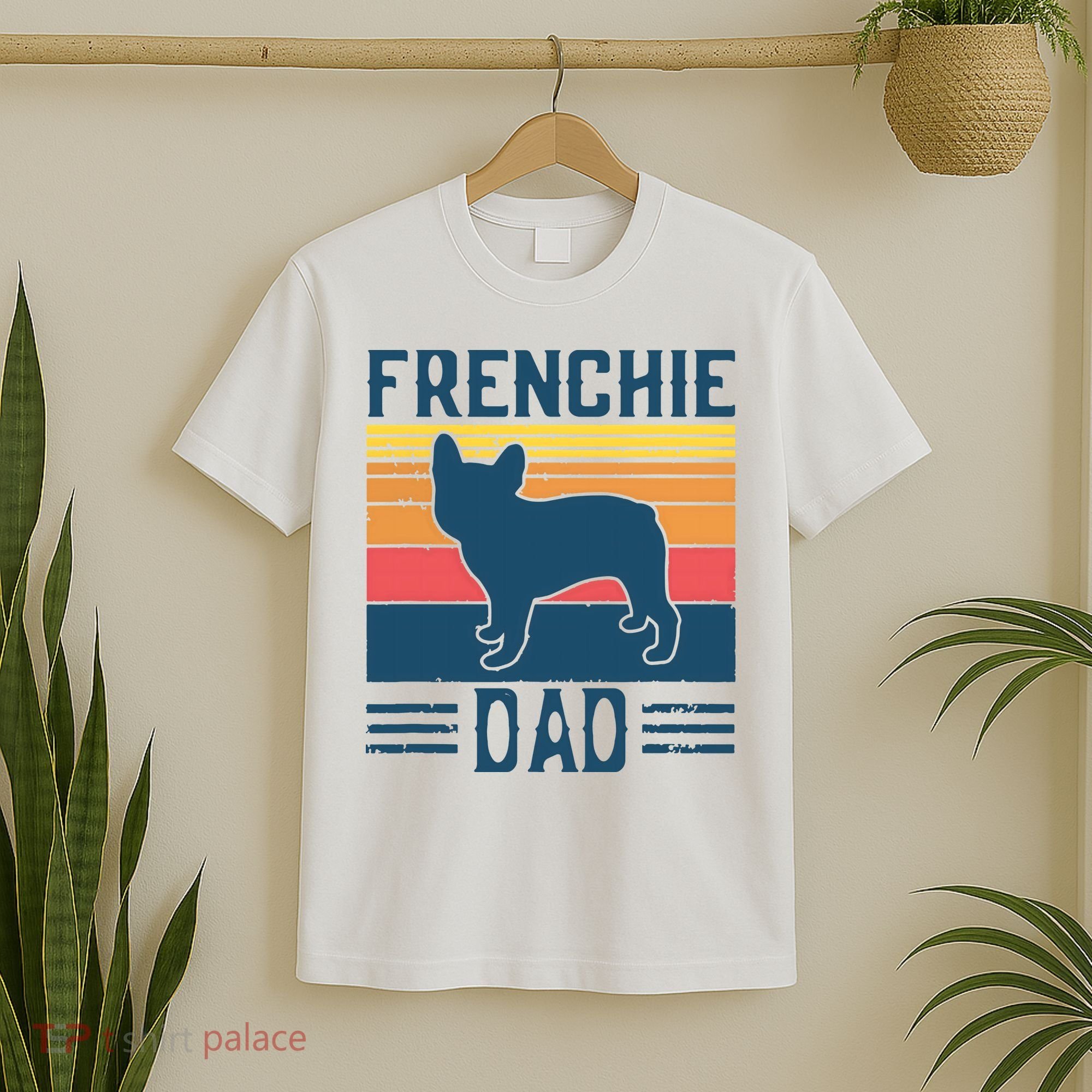 Vintage Frenchie Dad French Bulldog T-Shirt