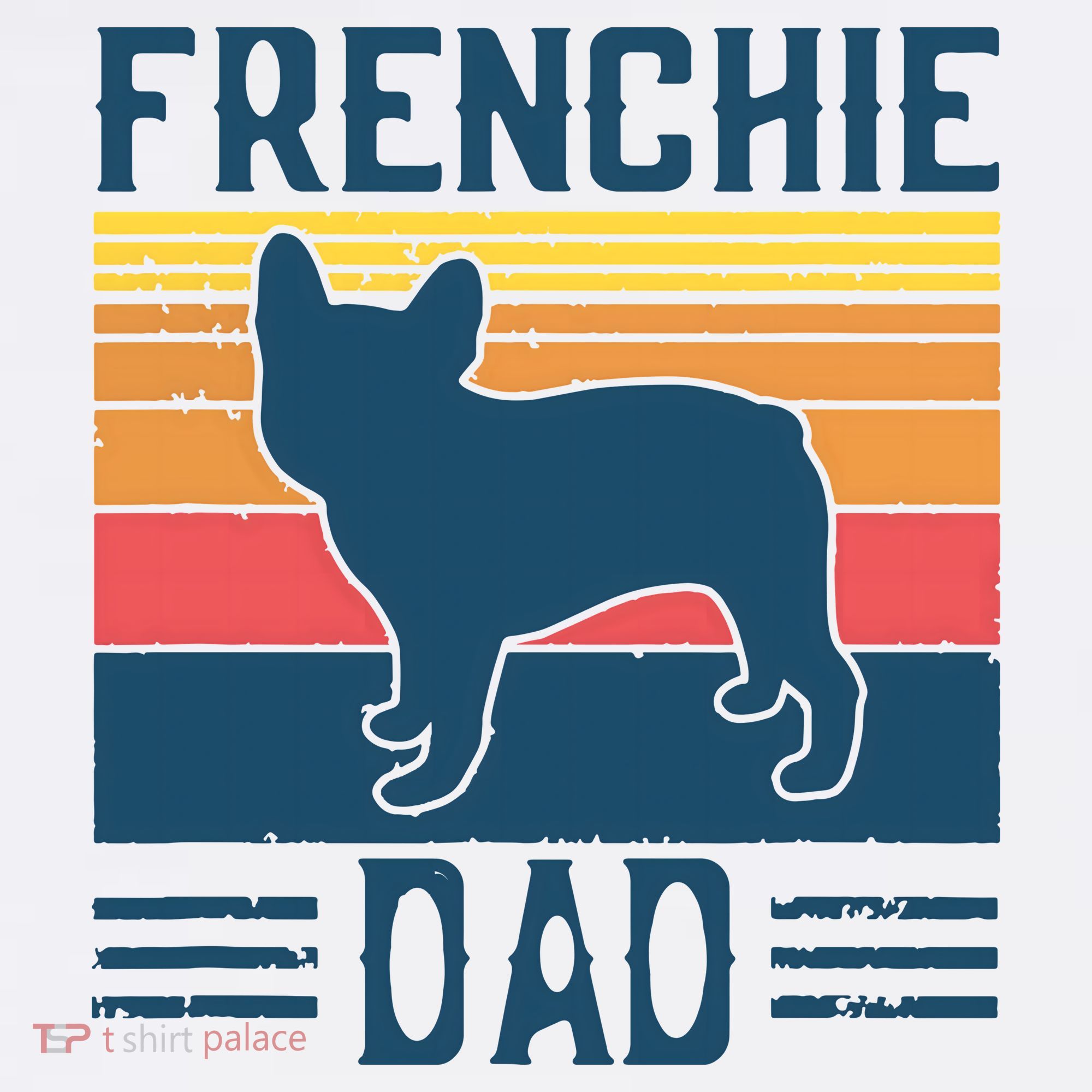 Vintage Frenchie Dad French Bulldog T-Shirt