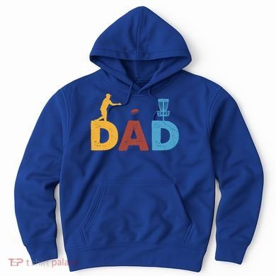 Vintage FatherS Day Best Dad By Par Cute Disc Golf Gift Hoodie